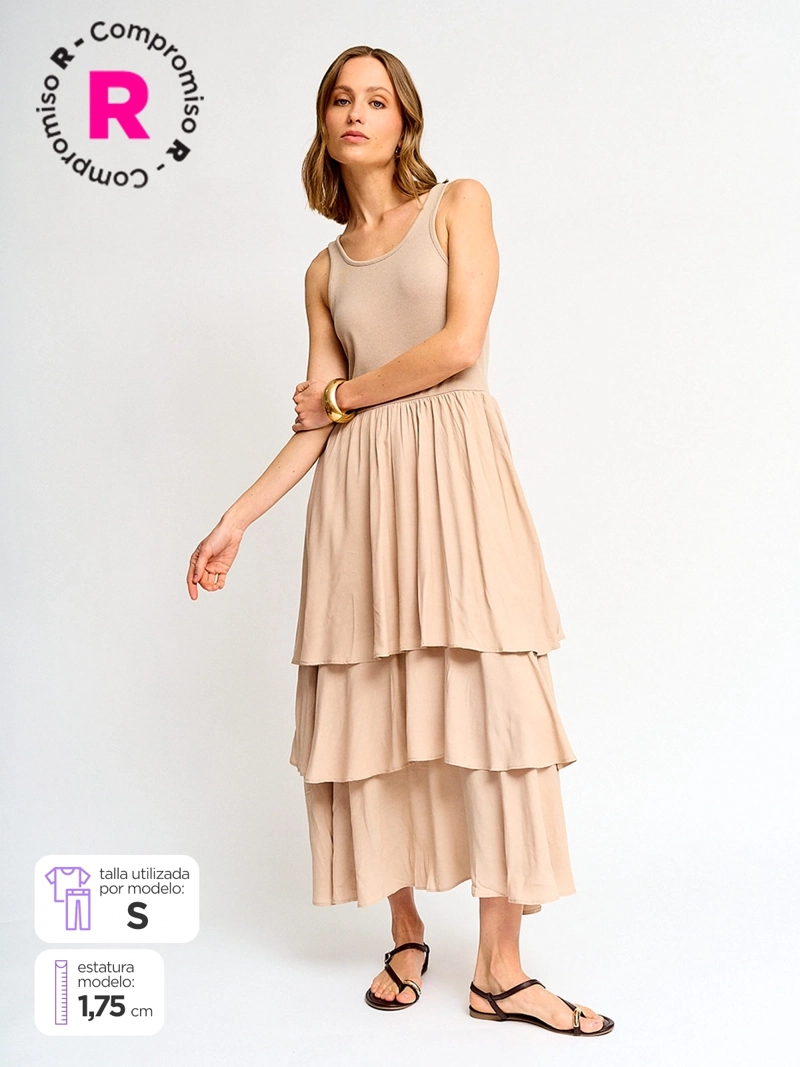 VESTIDO MUJER MARQUIS ALGODÓN CAPAS - 1