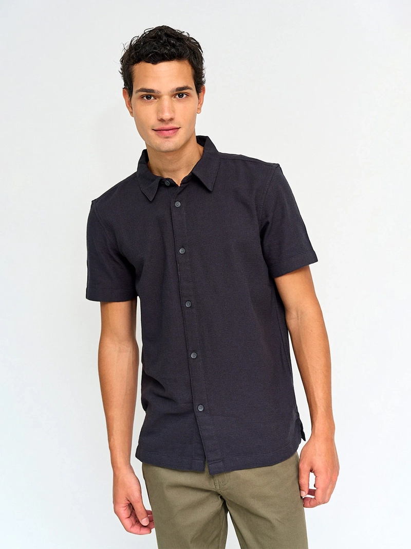 CAMISA HOMBRE MARQUIS ALGODÓN MANGA CORTA TEXTURA - 1