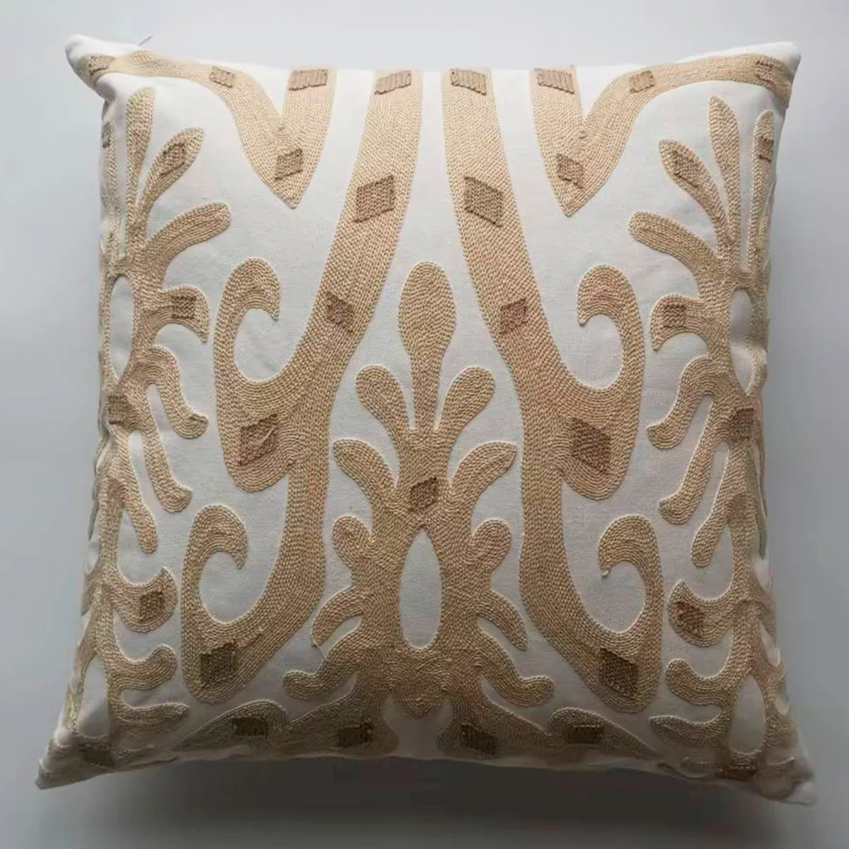 COJÍN RIPLEY HOME BORDADO ABS 45X45 BEIGE - 1