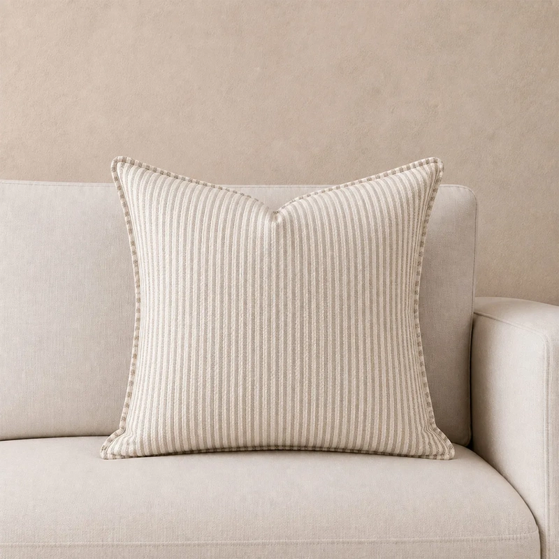 COJÍN RIPLEY HOME LÍNEAS 45X45 CRUDO - 1