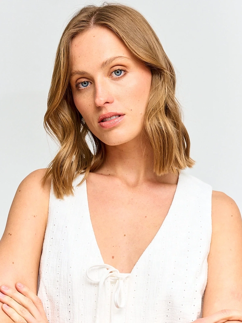 BLUSA MUJER MARQUIS ALGODÓN LAZOS - 4