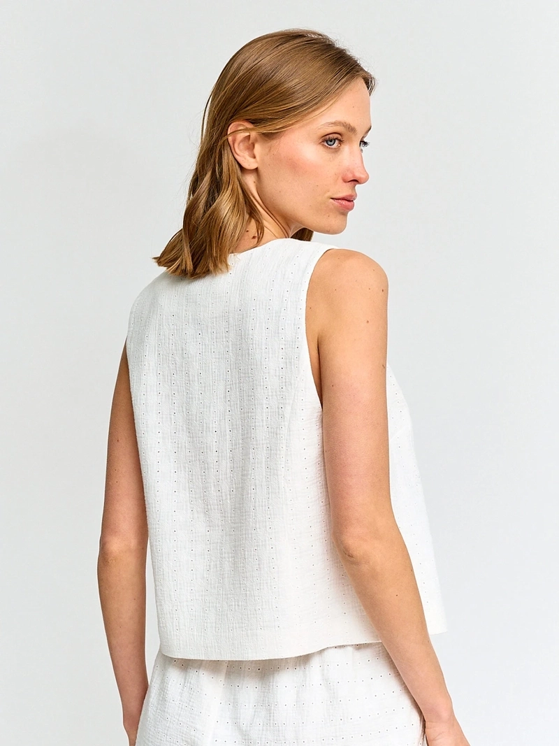 BLUSA MUJER MARQUIS ALGODÓN LAZOS - 3