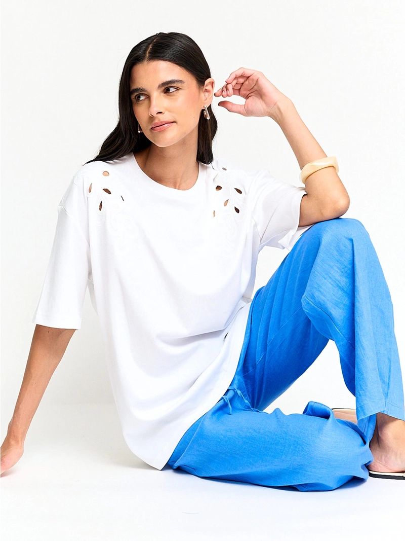 POLERA MUJER MARQUIS ALGODÓN MARQUIS BORDADO - 4