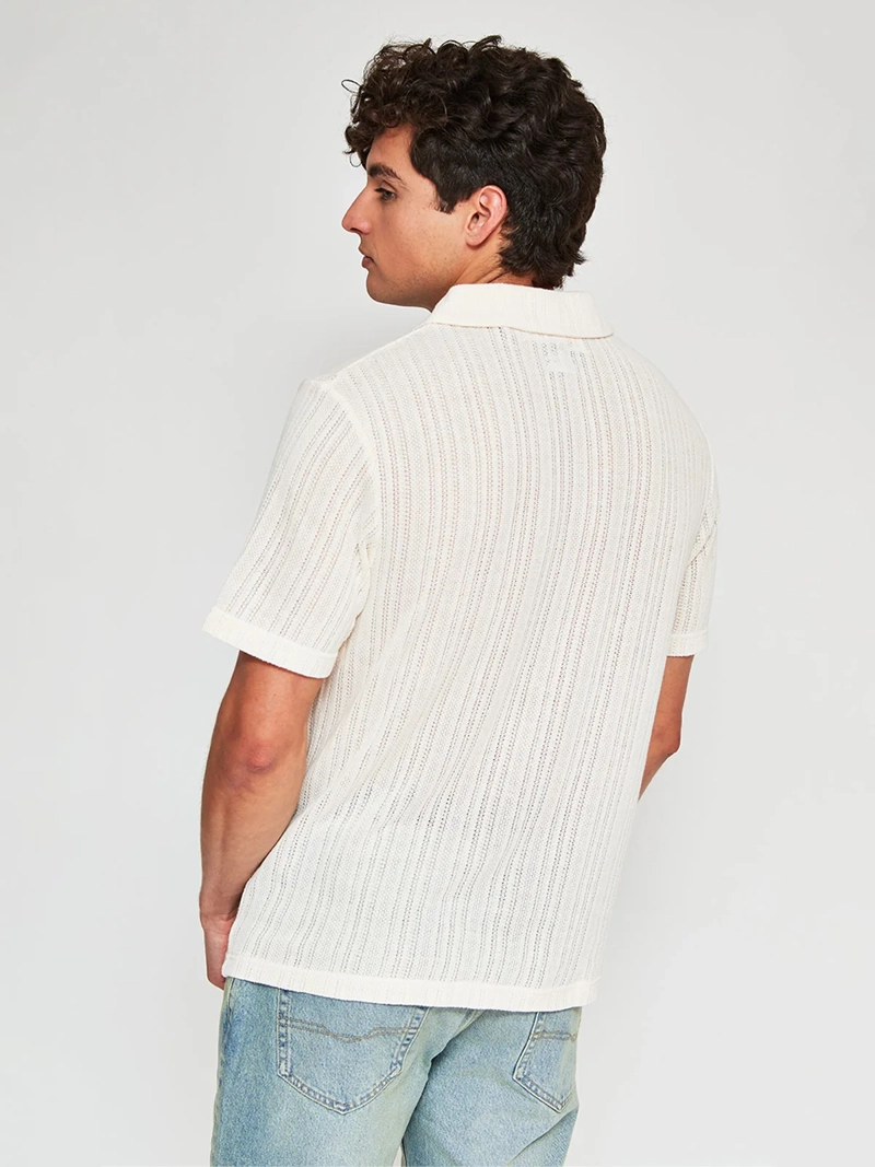 POLERA HOMBRE INDEX ALGODÓN MANGA CORTA TEJIDA - 2