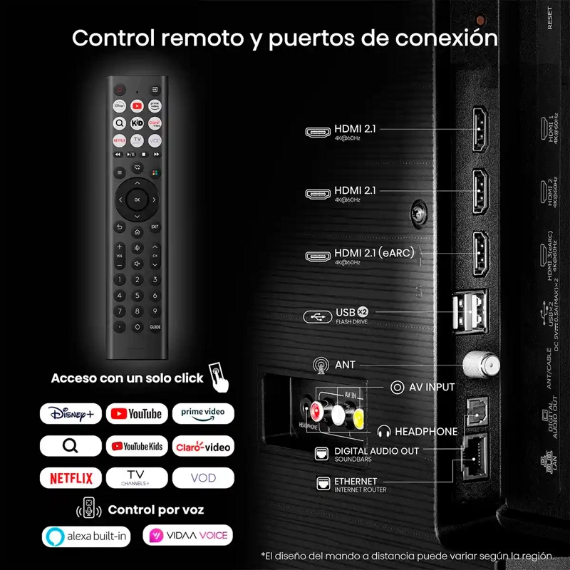 SMART TV HISENSE QLED 4K UHD 43” 43Q6QV - 6