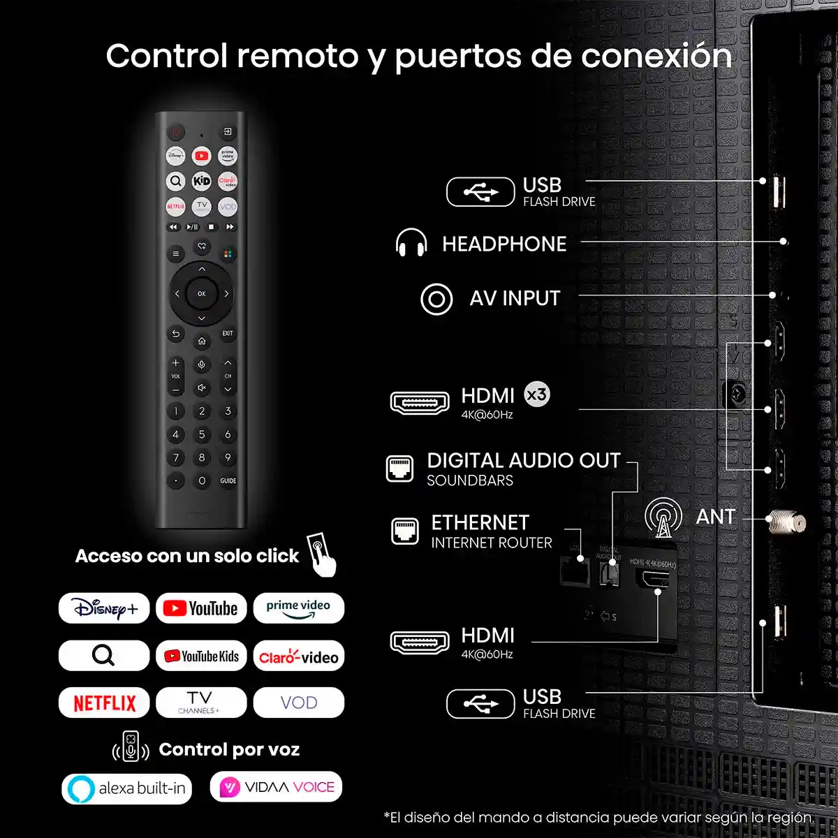 SMART TV HISENSE MINI LED 4K UHD 50” 50U6QV - 6