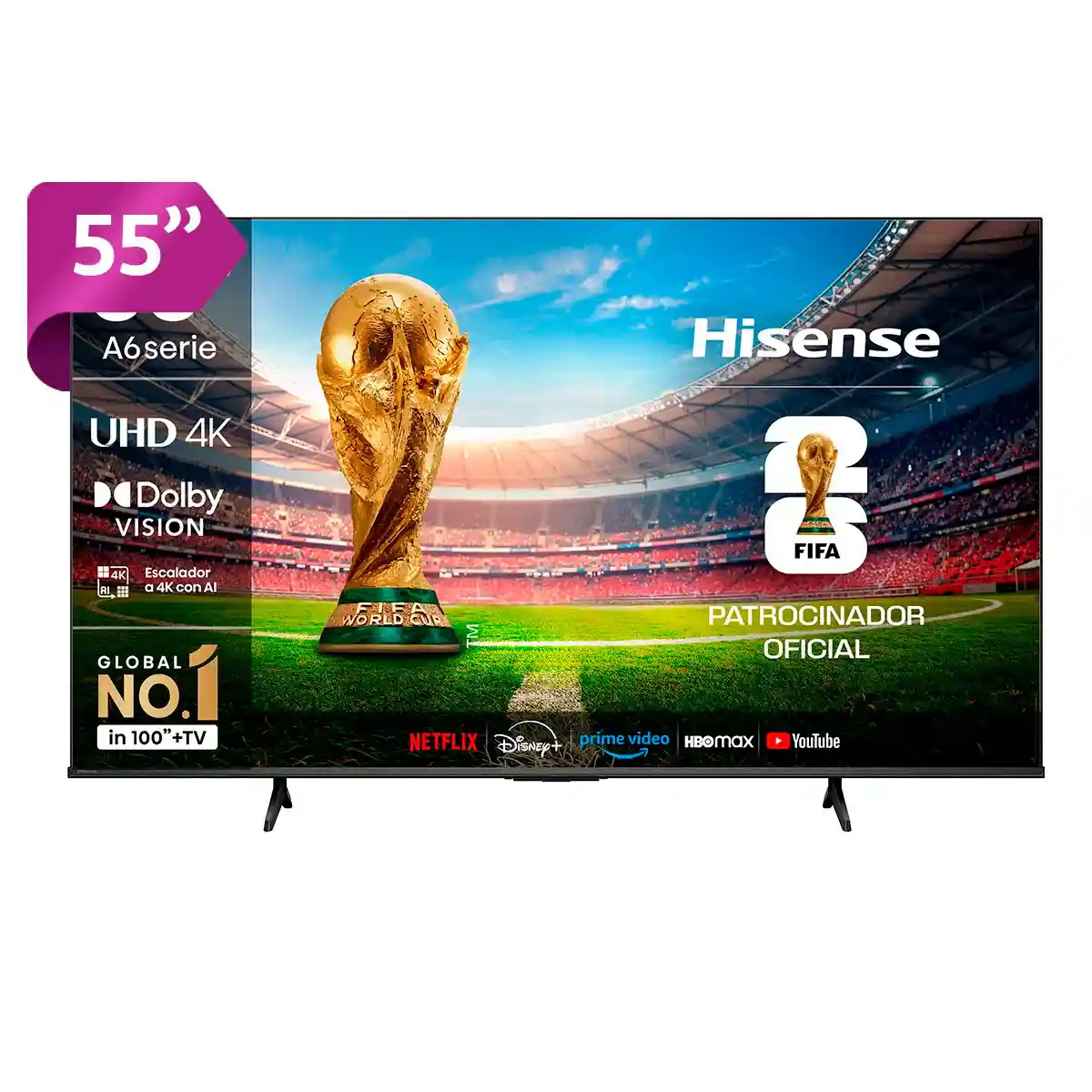 SMART TV HISENSE LED 4K UHD 55” 55A6NV