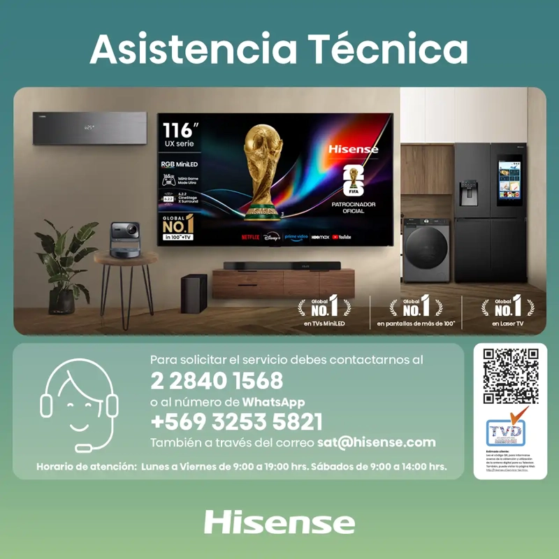SMART TV HISENSE MINI LED 4K UHD 85” 85U8QG - 11