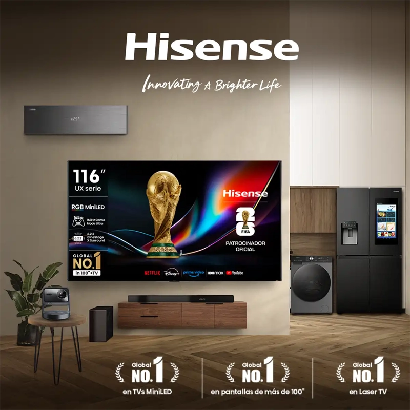 SMART TV HISENSE MINI LED 4K UHD 85” 85U8QG - 4