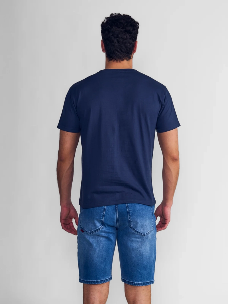 POLERA MANGA CORTA HOMBRE ELLUS AZUL MARINO - 2
