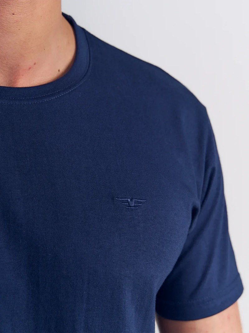 POLERA MANGA CORTA HOMBRE ELLUS AZUL MARINO - 4