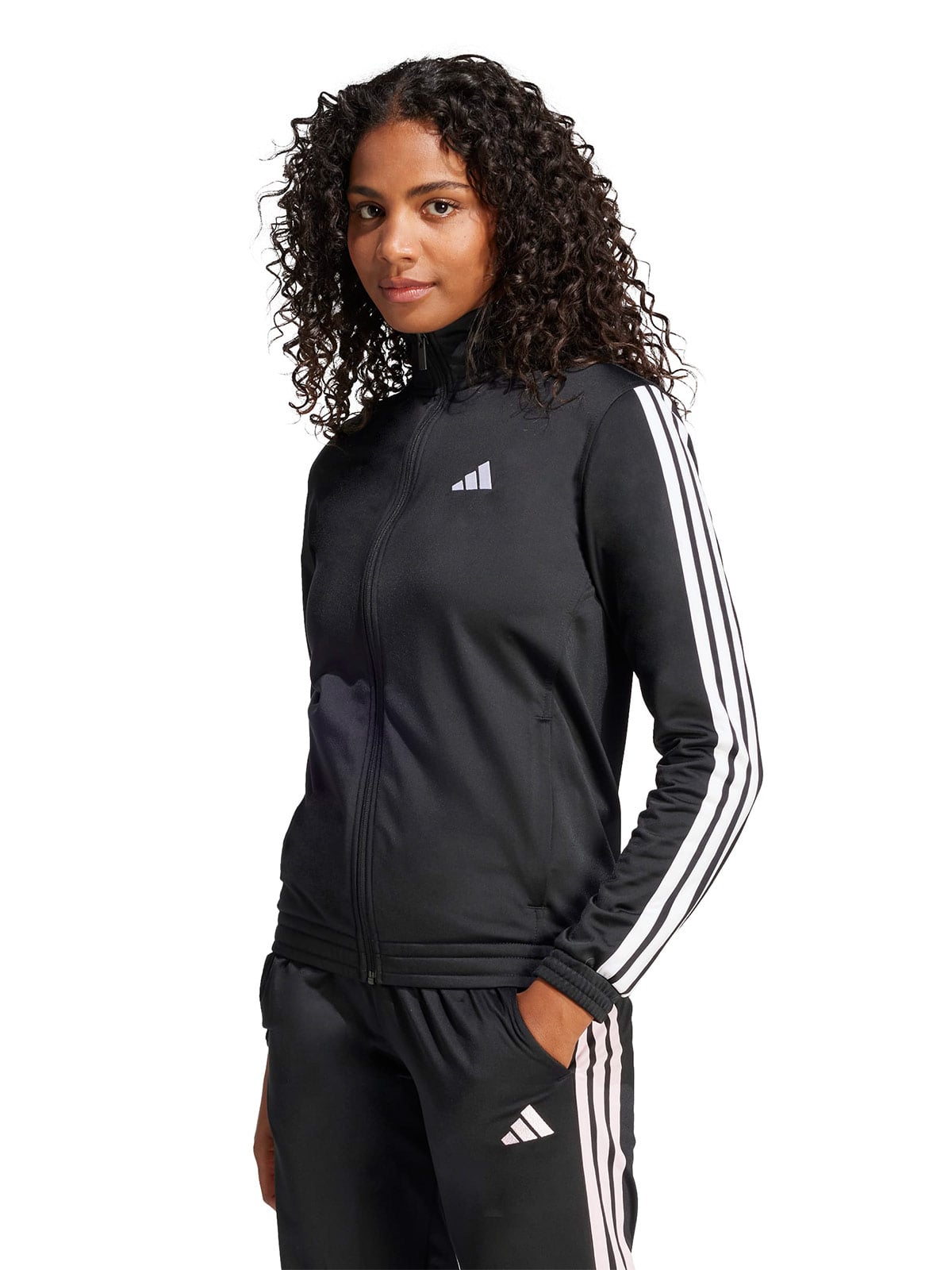 POLERÓN MUJER ADIDAS TRICOT 3-STRIPES JC8889 NEGRO - 1