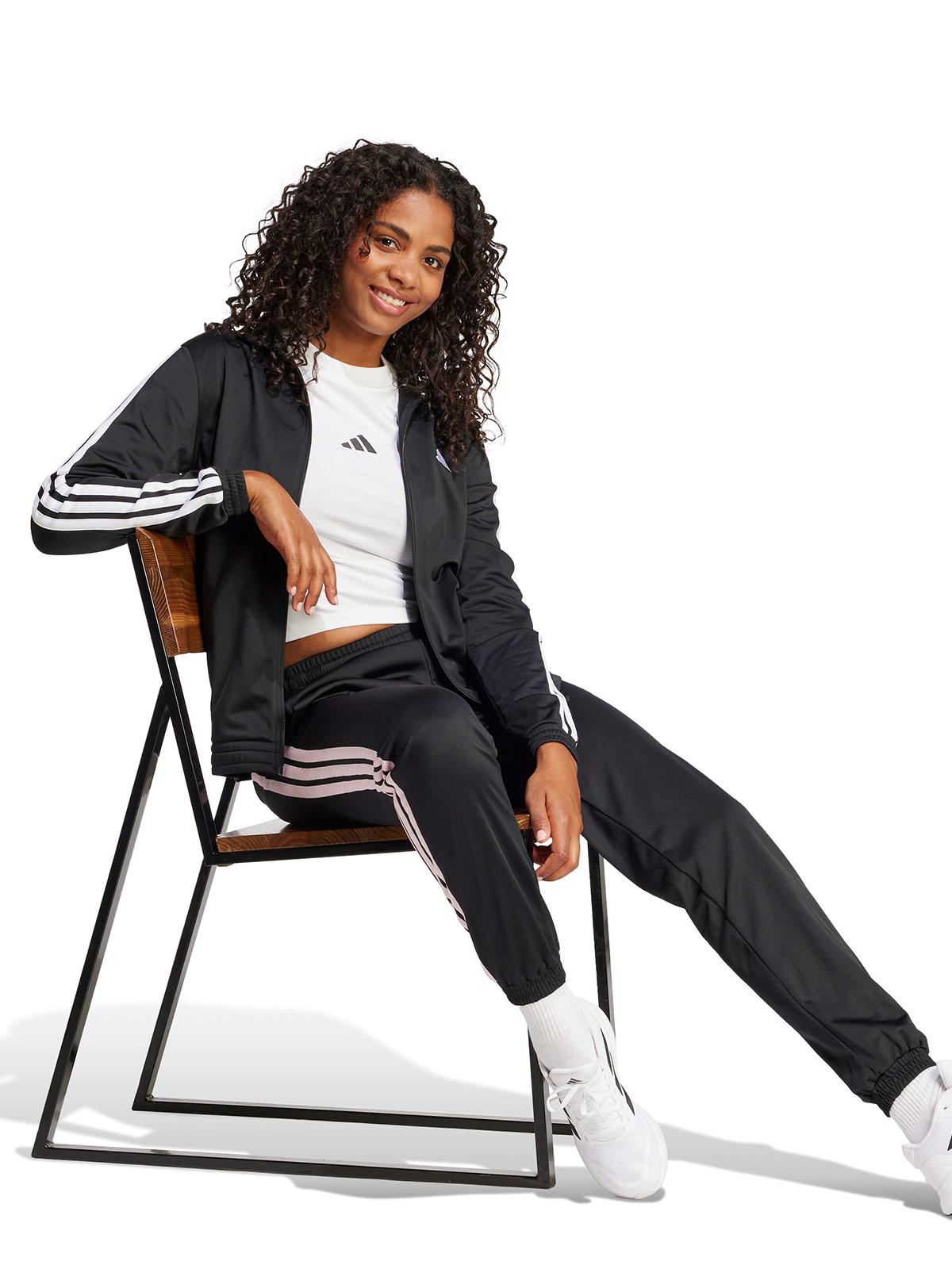 POLERÓN MUJER ADIDAS TRICOT 3-STRIPES JC8889 NEGRO - 5