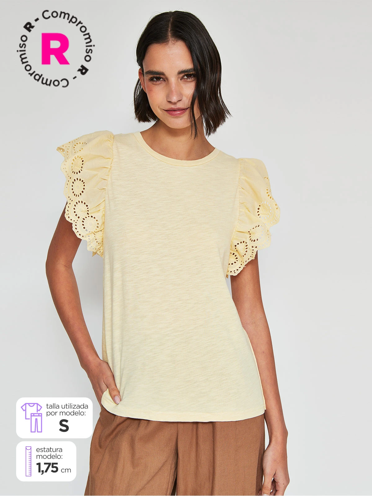 POLERA MUJER MARQUIS MANGA BRODERIE