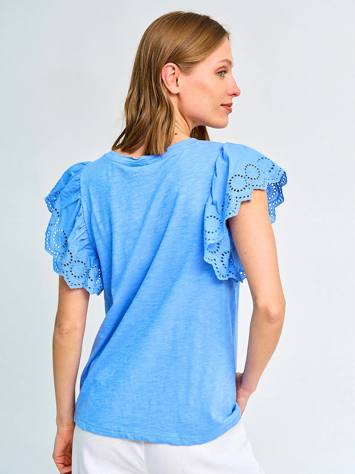 POLERA MUJER MARQUIS MANGA BRODERIE - 2
