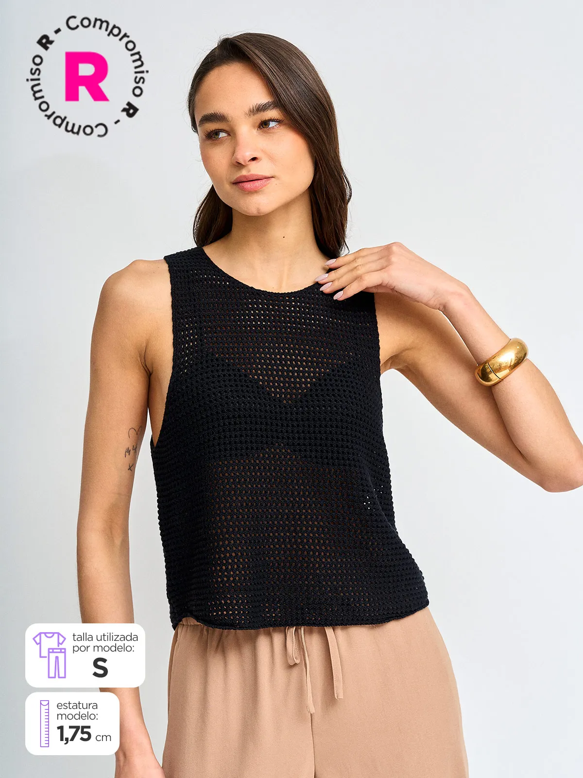 SWEATER MUJER MARQUIS ALGODÓN CALADO - 1
