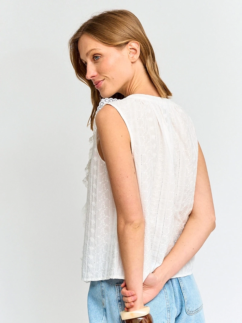 BLUSA MUJER MARQUIS ALGODÓN LAZOS - 2