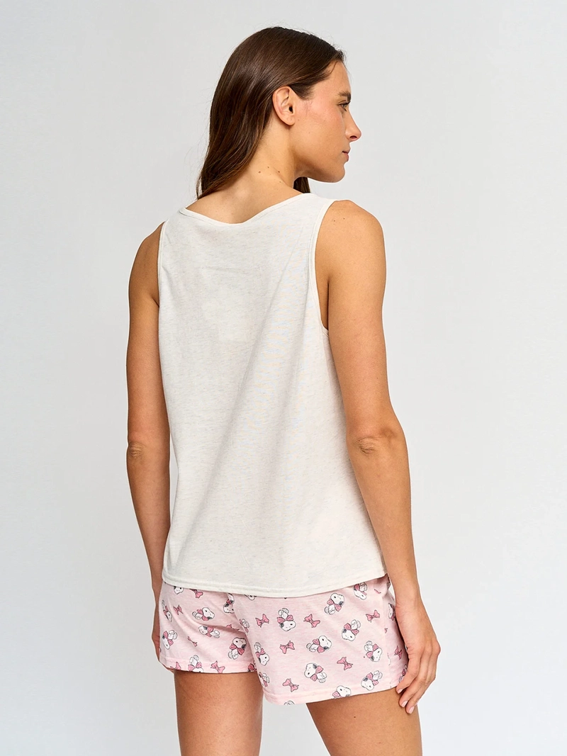PIJAMA SIN MANGAS MUJER SNOOPY SHORT HEART - 2