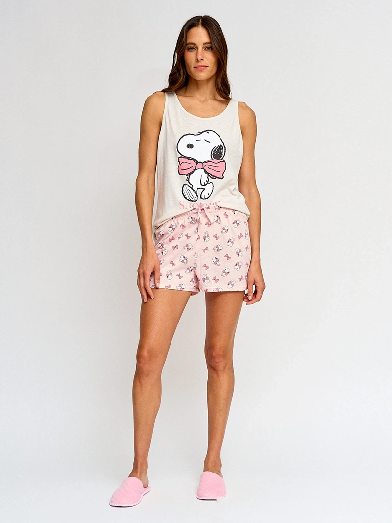 PIJAMA SIN MANGAS MUJER SNOOPY SHORT HEART - 4