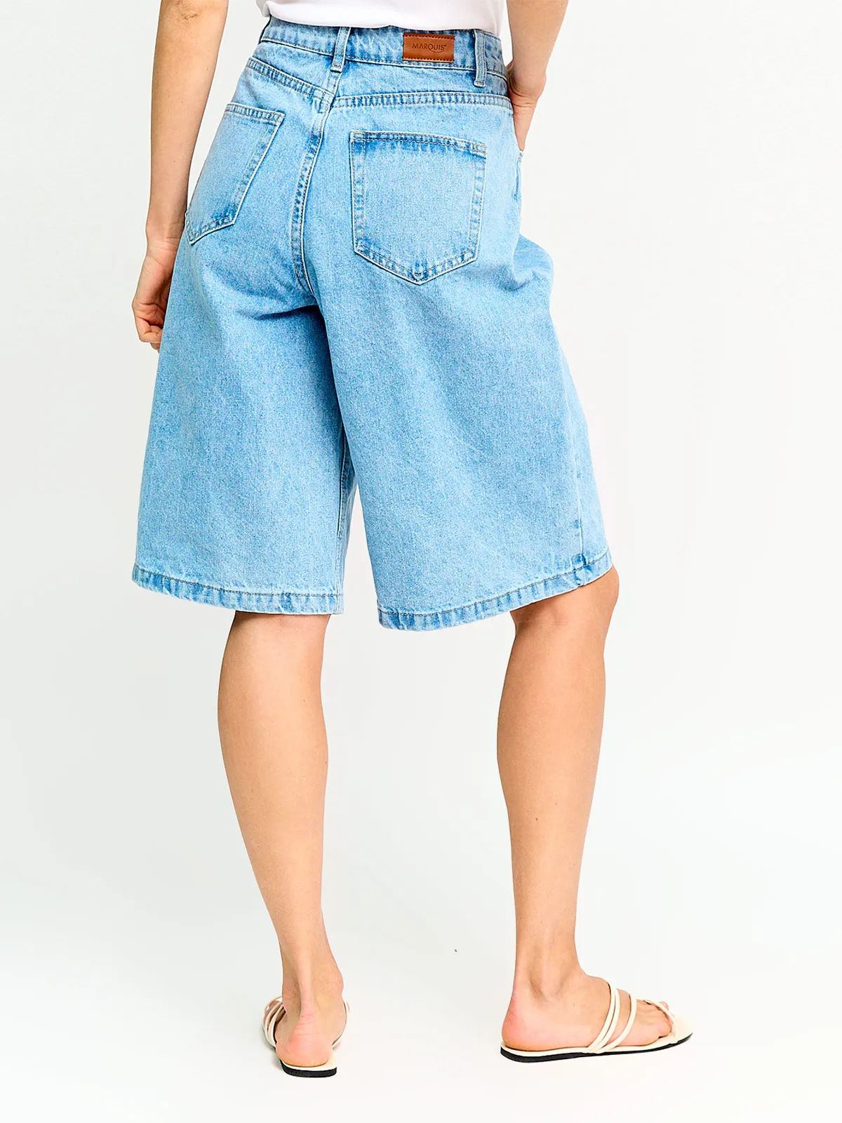 SHORT MUJER MARQUIS LARGO ALGODÓN DENIM - 2