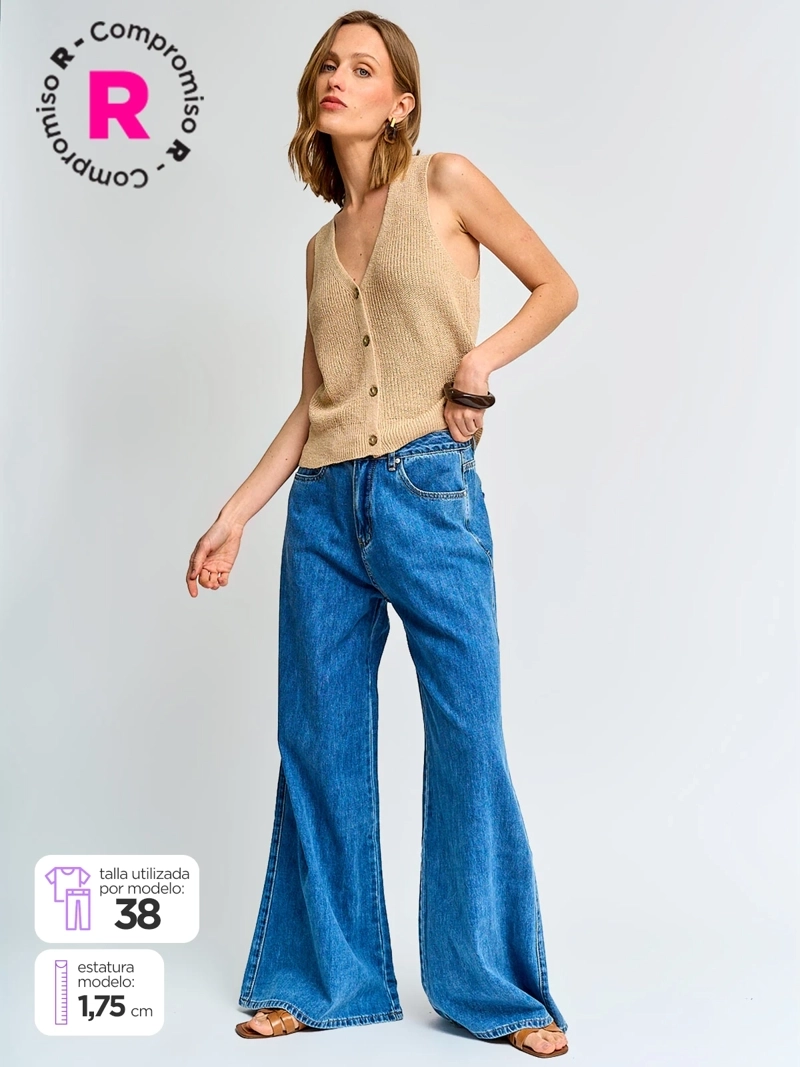 JEANS MUJER MARQUIS ALGODÓN WIDELEG - 2