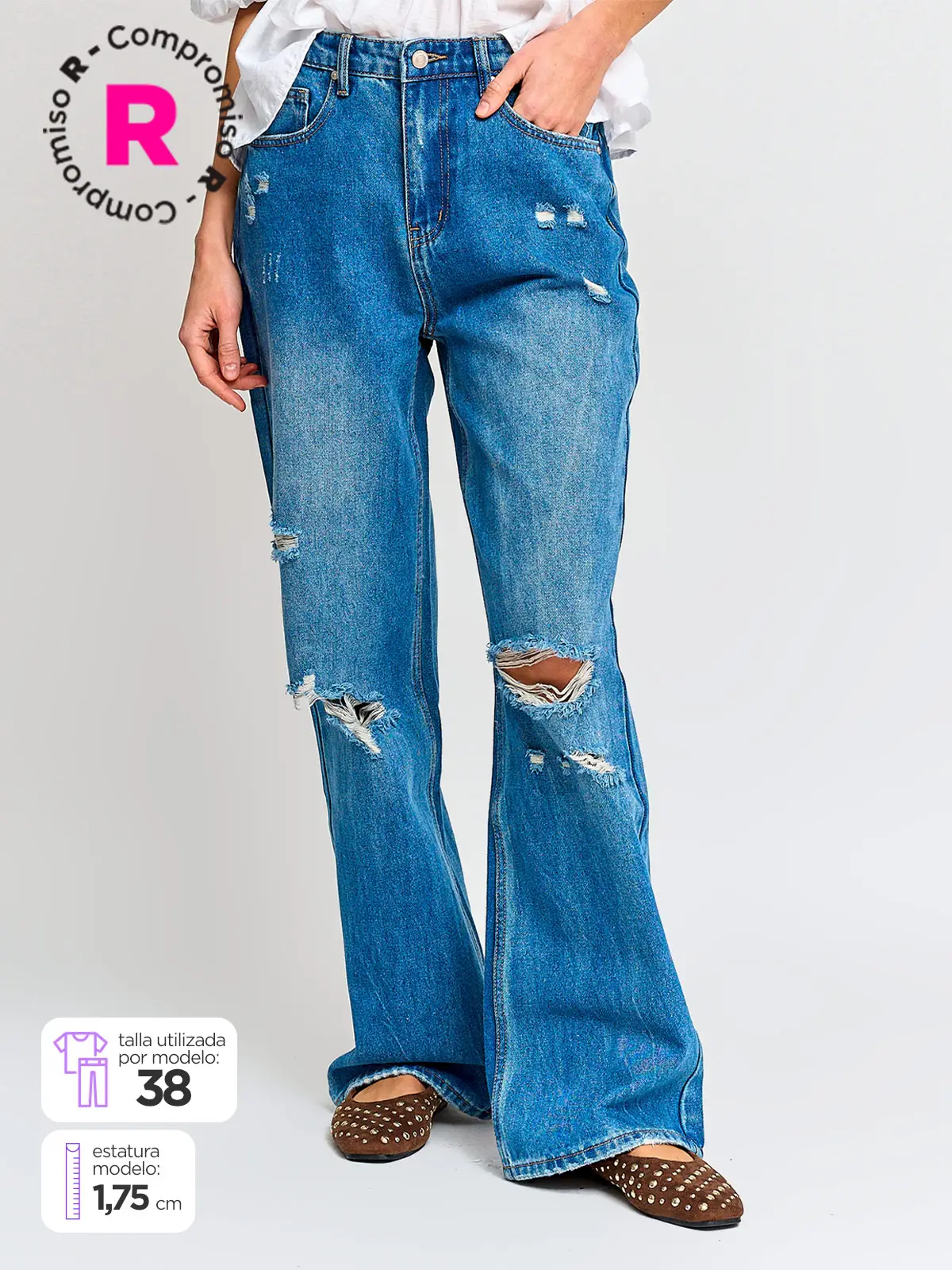 JEANS MUJER MARQUIS STRAIGHT ALGODÓN - 1