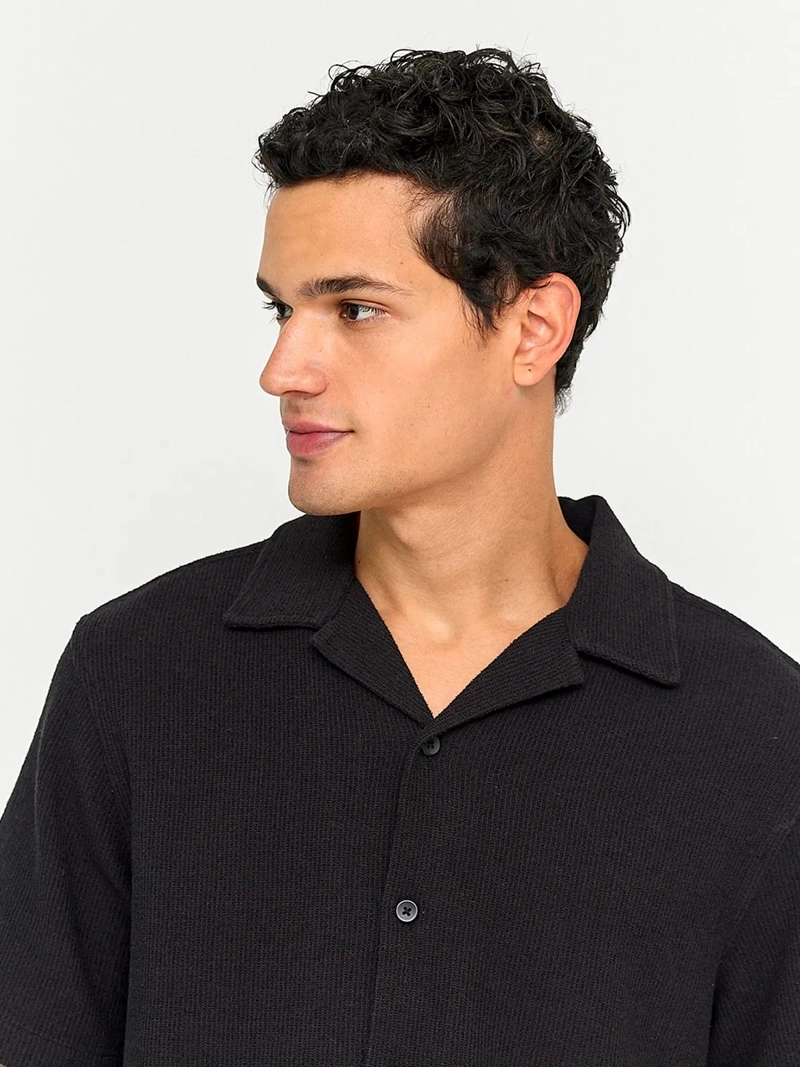CAMISA HOMBRE INDEX ALGODÓN MANGA CORTA TEXTURAS - 3