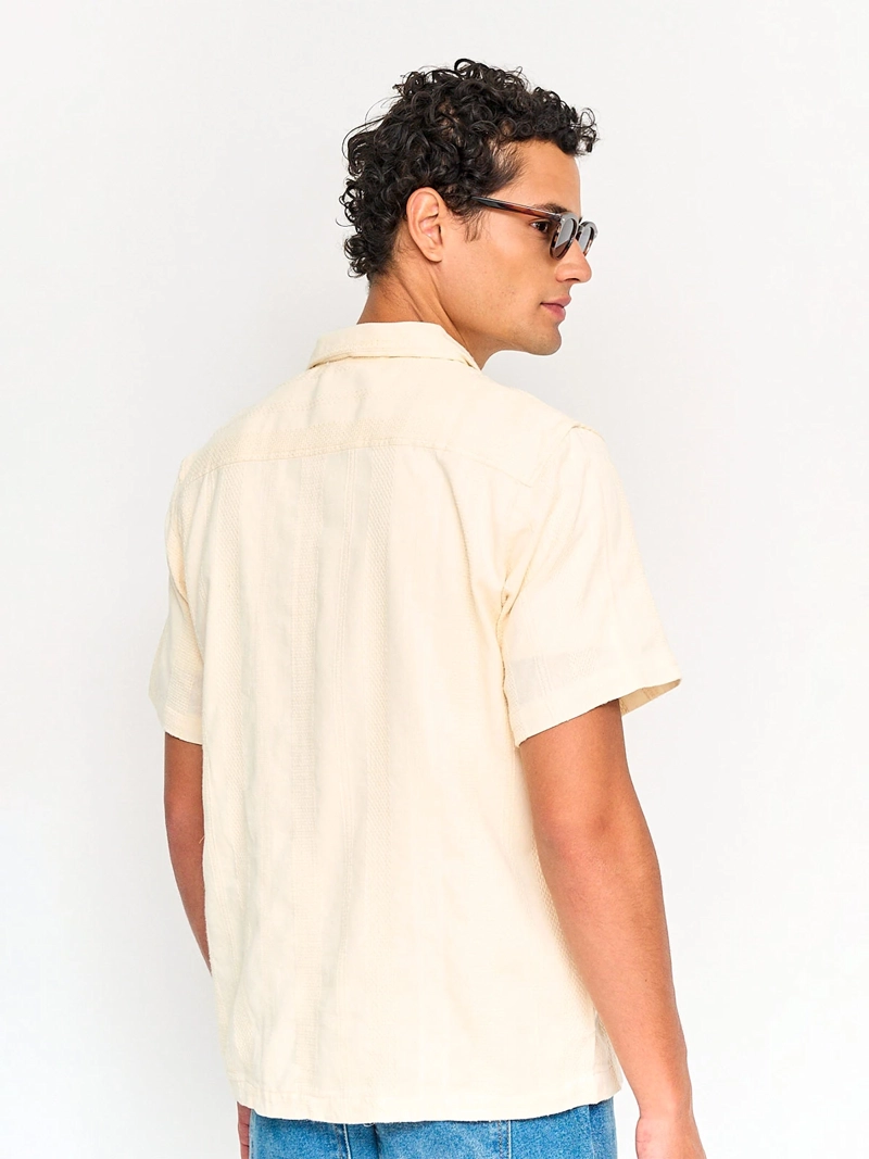 CAMISA HOMBRE INDEX ALGODÓN MANGA CORTA TEXTURA - 2