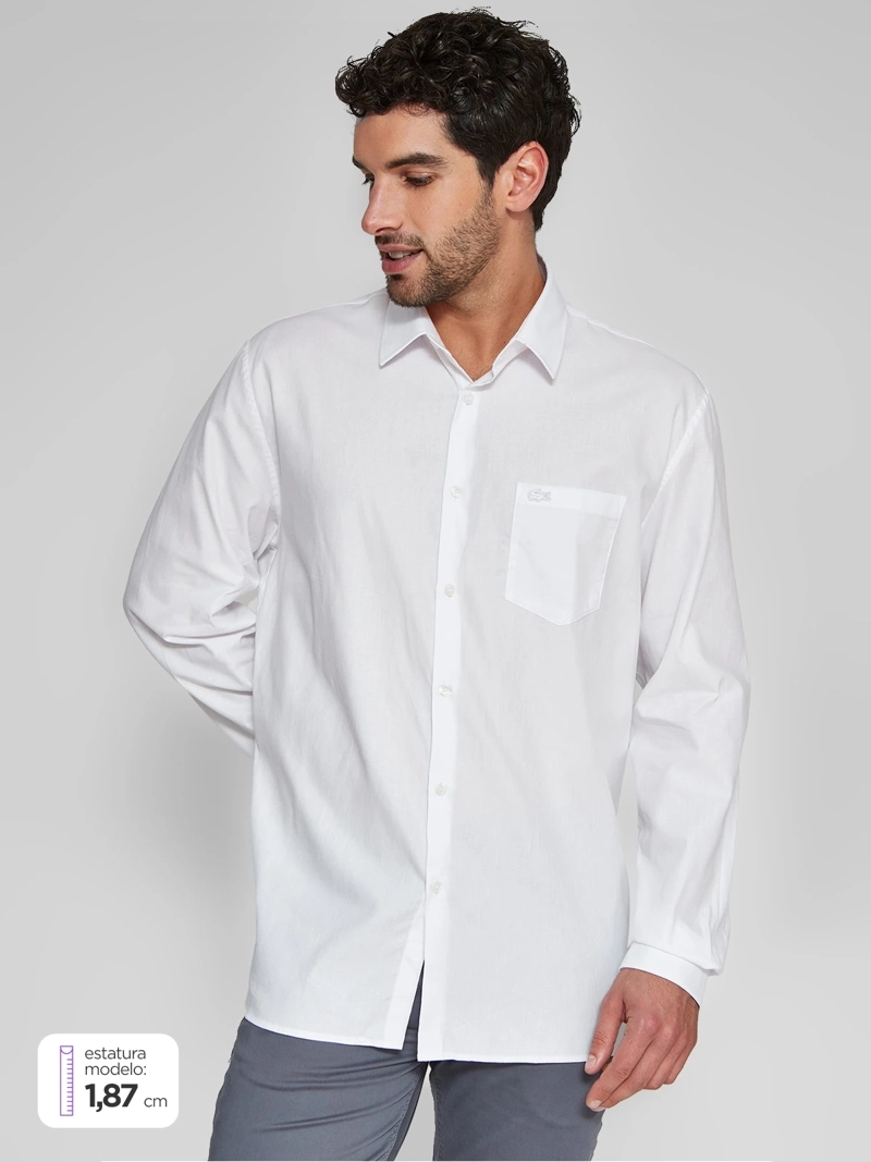 CAMISA HOMBRE LACOSTE ALGODÓN  - 1