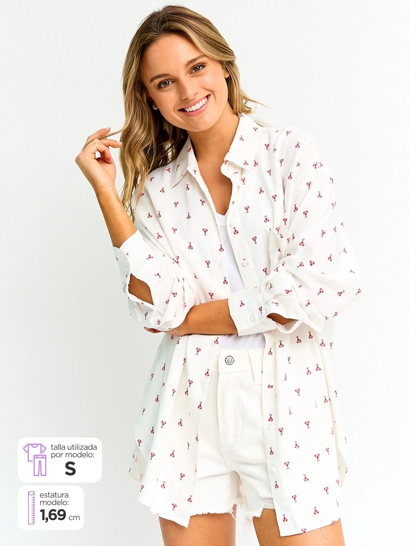 BLUSA MUJER INDEX MANGA LARGA BÁSICA - 1