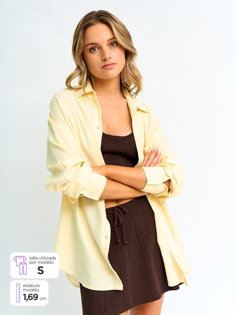 BLUSA MUJER INDEX MANGA LARGA BÁSICA - 1