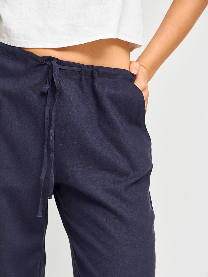 PANTALÓN MUJER INDEX LINO FLUIDO - 4