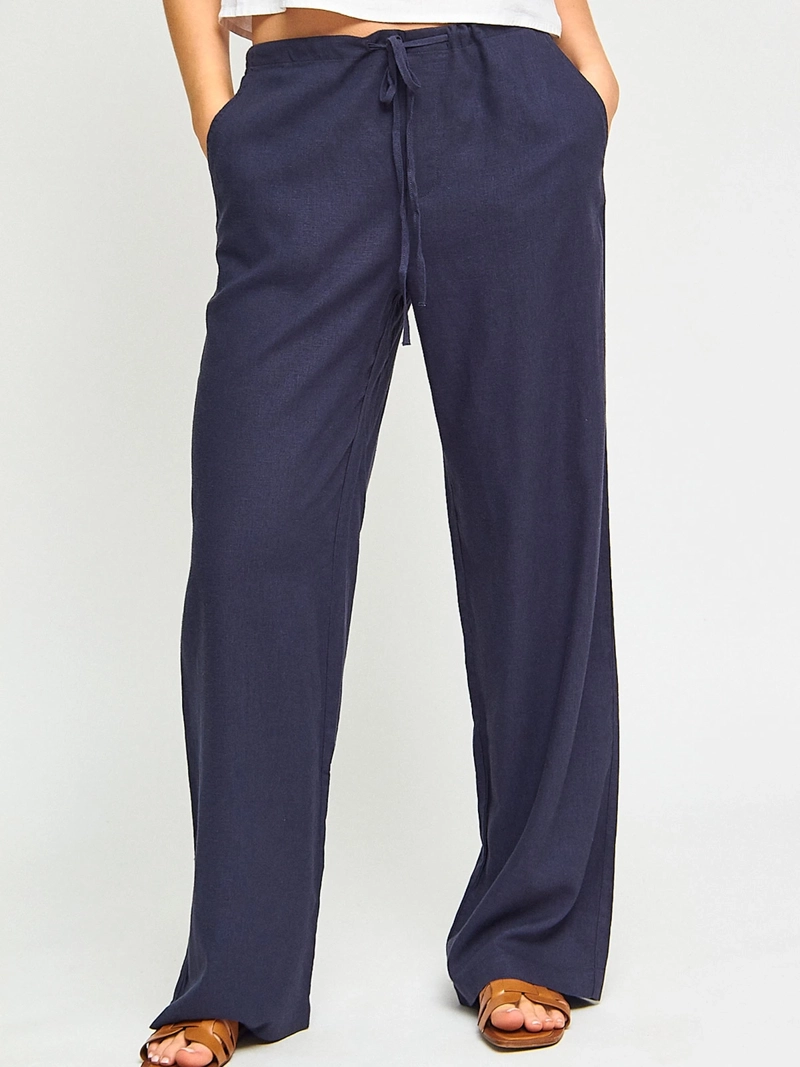 PANTALÓN MUJER INDEX LINO FLUIDO - 2