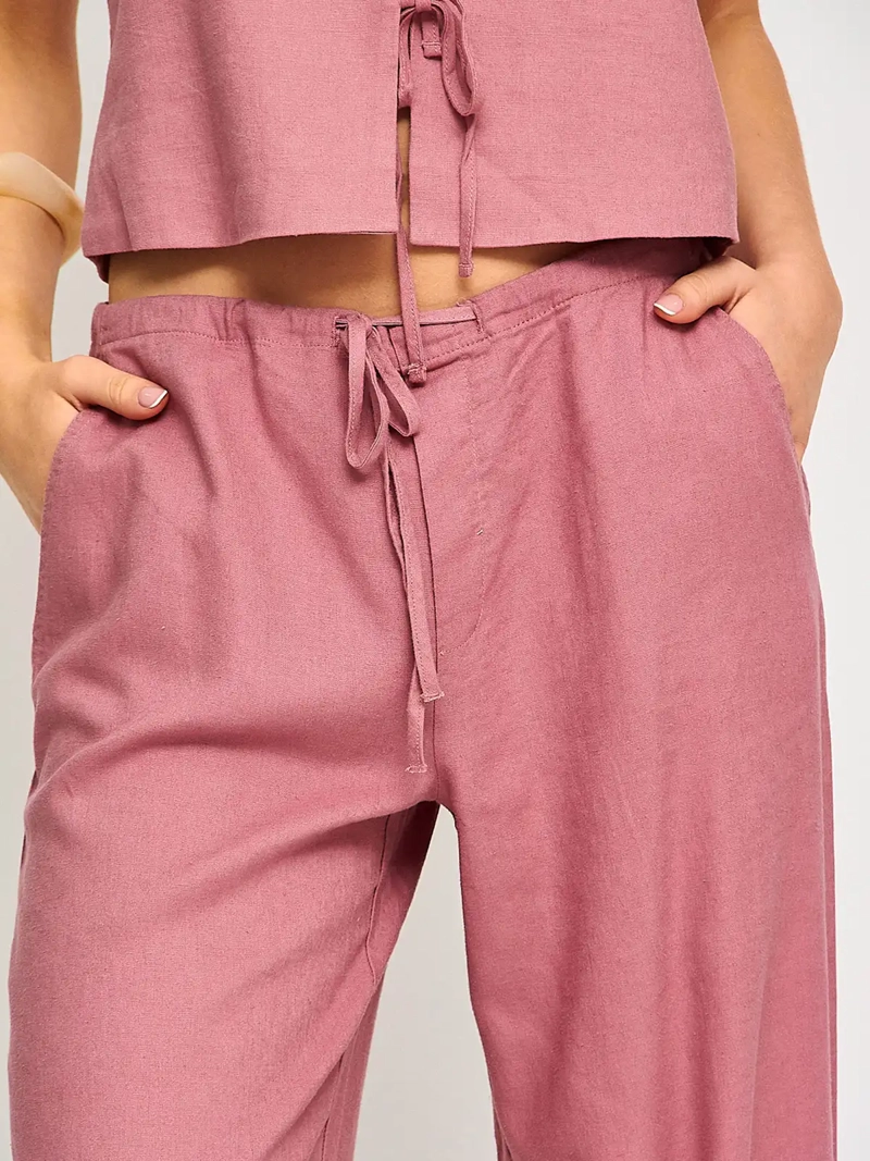 PANTALÓN MUJER INDEX LINO FLUIDO - 4