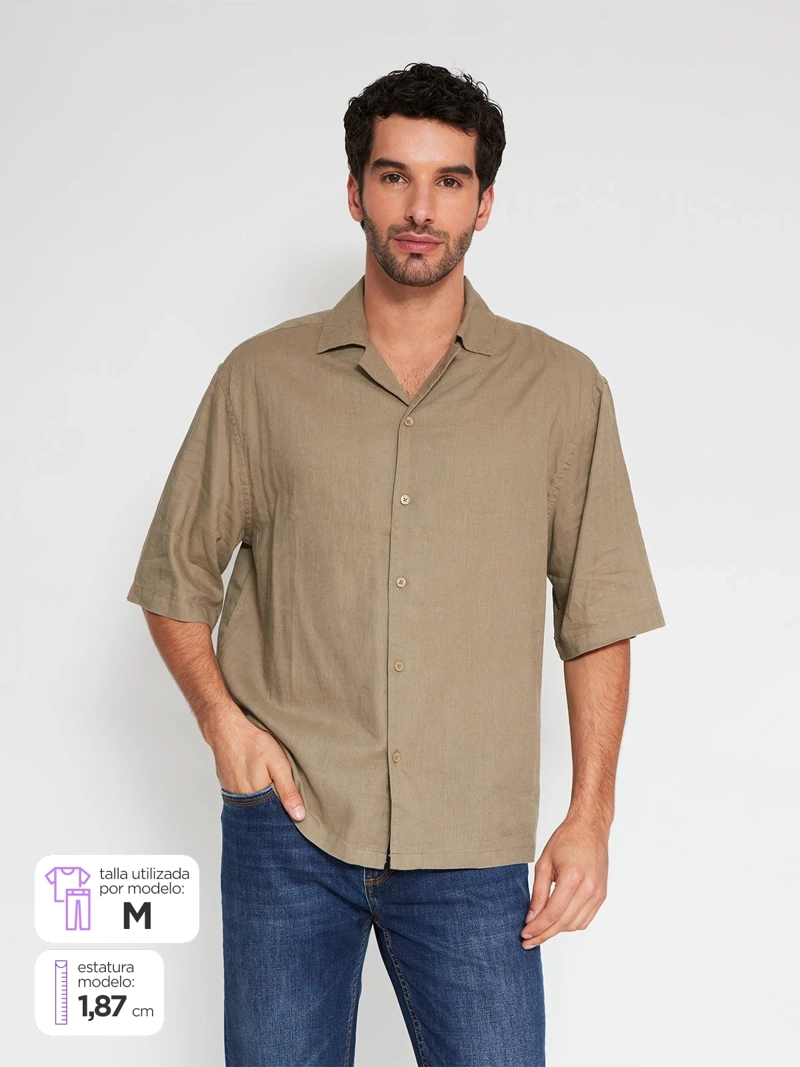 CAMISA HOMBRE MARQUIS LINO MANGA CORTA - 1