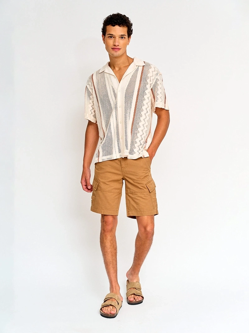 CAMISA HOMBRE INDEX ALGODÓN MANGA CORTA TEJIDA - 4