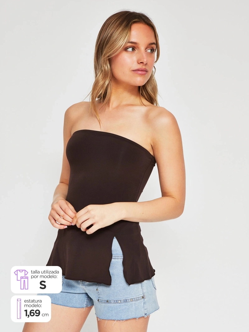 POLERA MUJER INDEX SIN MANGAS ASIMÉTRICO - 1