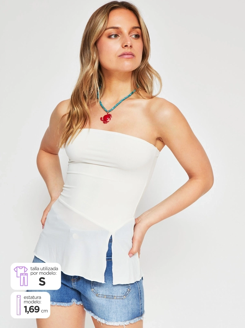 POLERA MUJER INDEX SIN MANGAS ASIMÉTRICO - 1