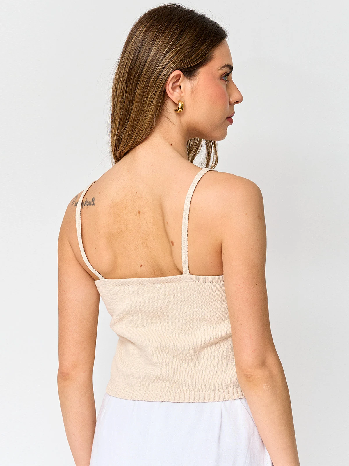 POLERA MUJER INDEX ALGODÓN SIN MANGAS MOSTACILLAS - 2