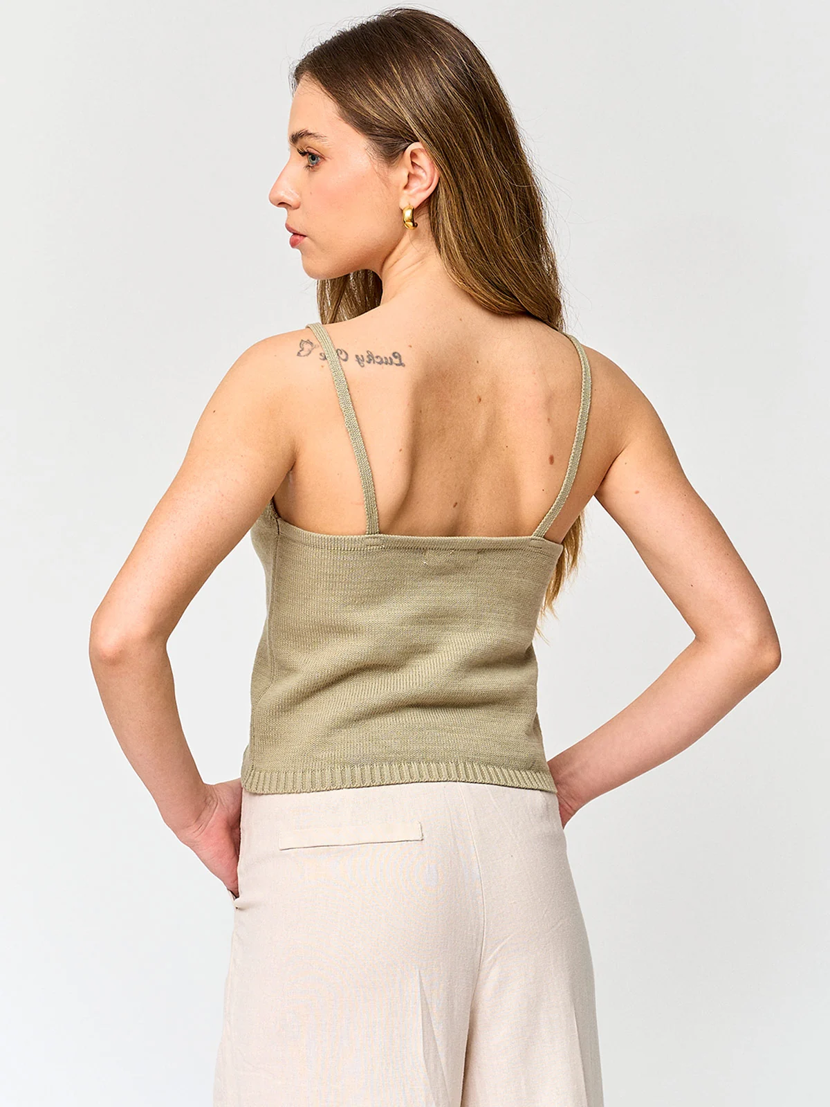 POLERA MUJER INDEX ALGODÓN SIN MANGAS MOSTACILLAS - 2