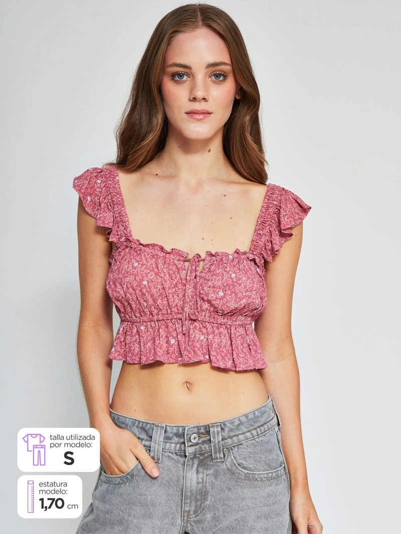 BLUSA MUJER INDEX SIN MANGAS PRINT - 1