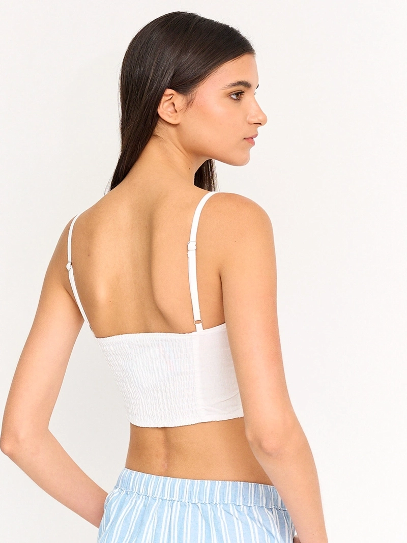 BLUSA MUJER INDEX ALGODÓN TIPO CORSET - 2