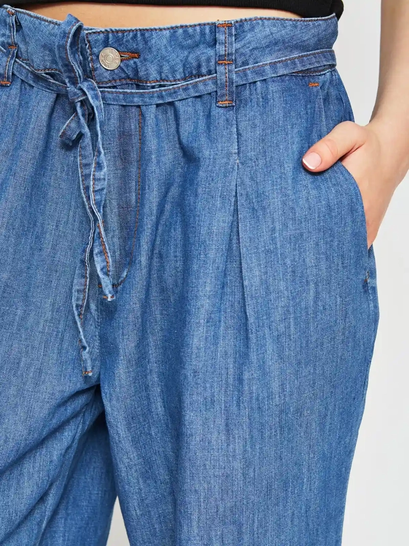 PANTALÓN MUJER INDEX ALGODÓN FLUIDO DENIM - 4
