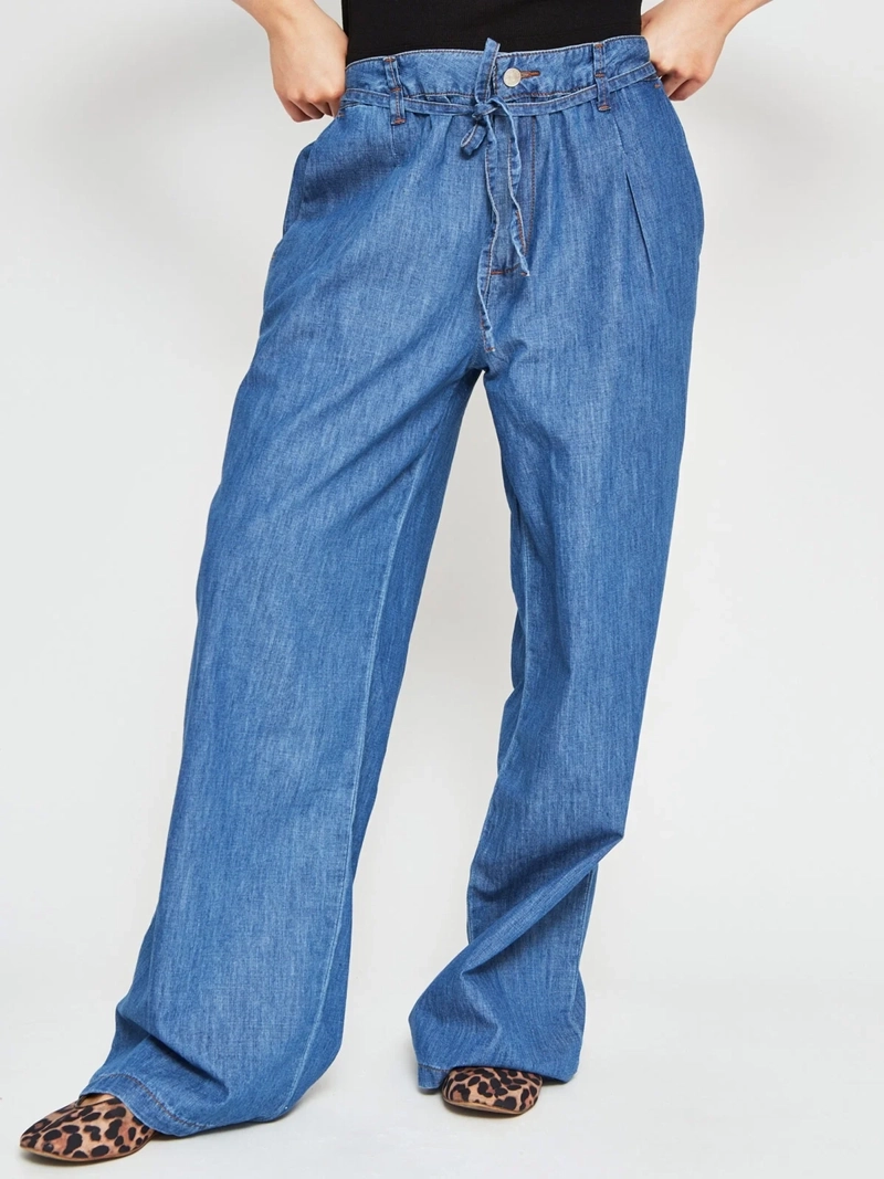 PANTALÓN MUJER INDEX ALGODÓN FLUIDO DENIM - 2
