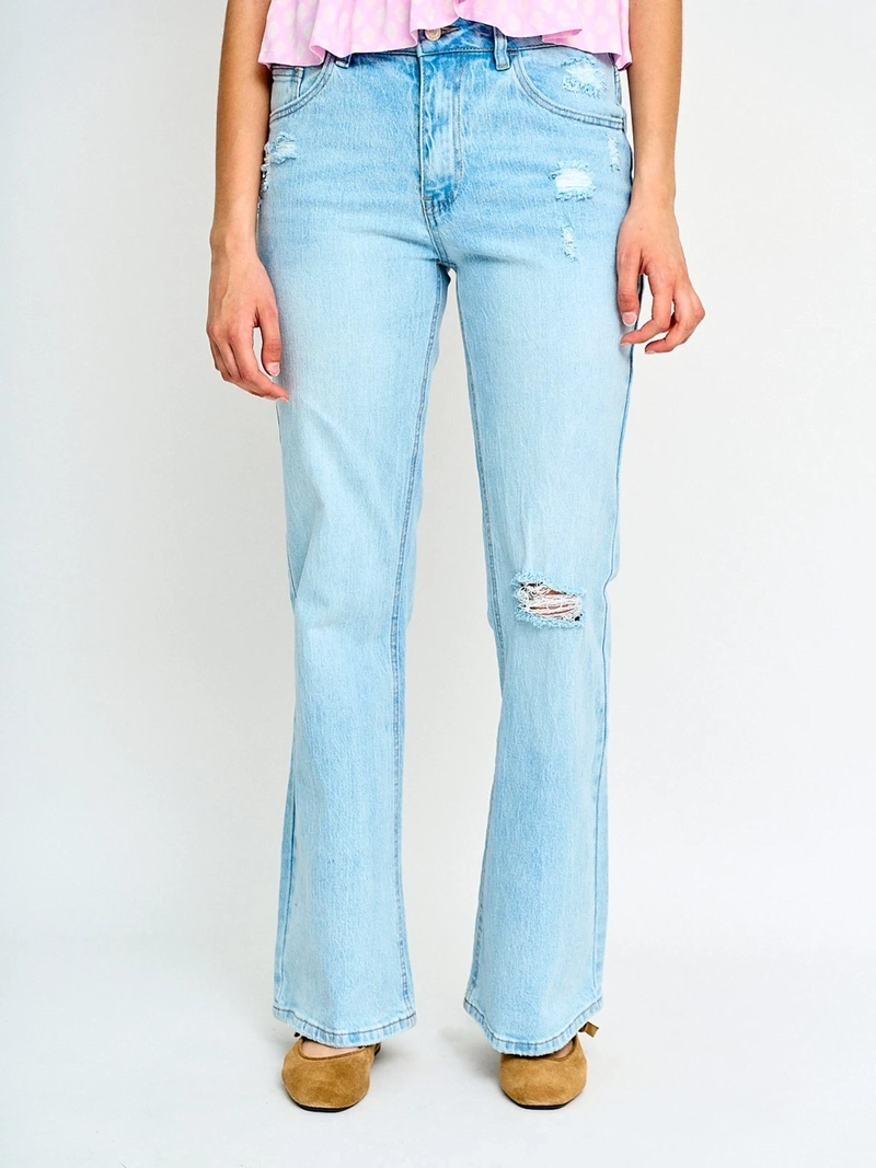 JEANS MUJER INDEX ALGODÓN FLARE ROTURA - 2