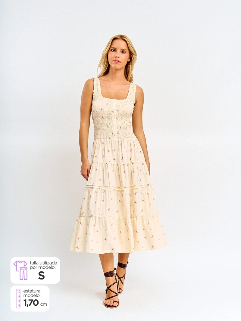 VESTIDO MUJER INDEX ALGODÓN MIDI - 1