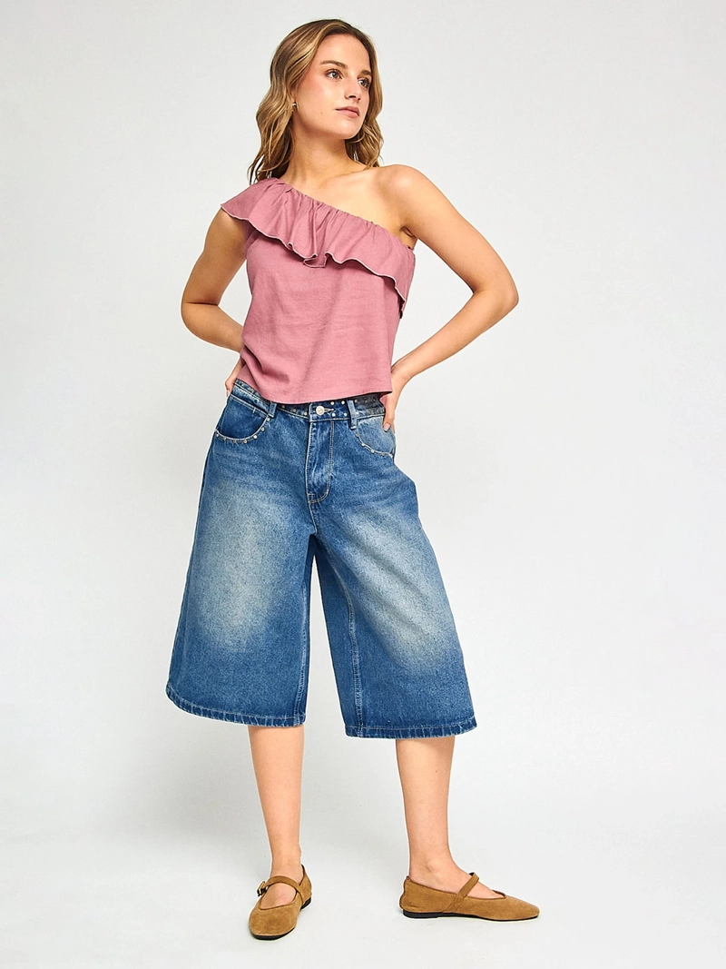 BLUSA MUJER INDEX SIN MANGAS ASIMÉTRICA - 4