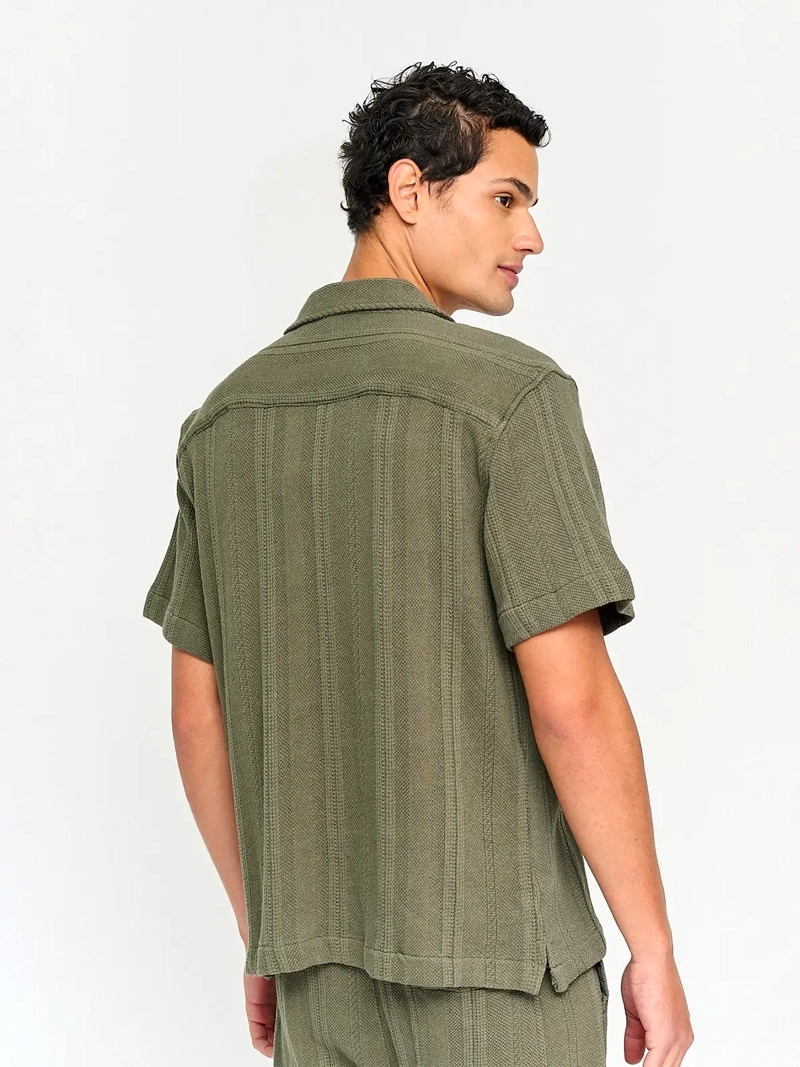 CAMISA HOMBRE INDEX ALGODÓN MANGA CORTA TEJIDO - 2