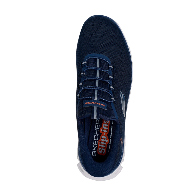 ZAPATILLAS HOMBRE SKECHERS CASUAL AZUL MARINO SLIP INS GLIDE STEP - 4
