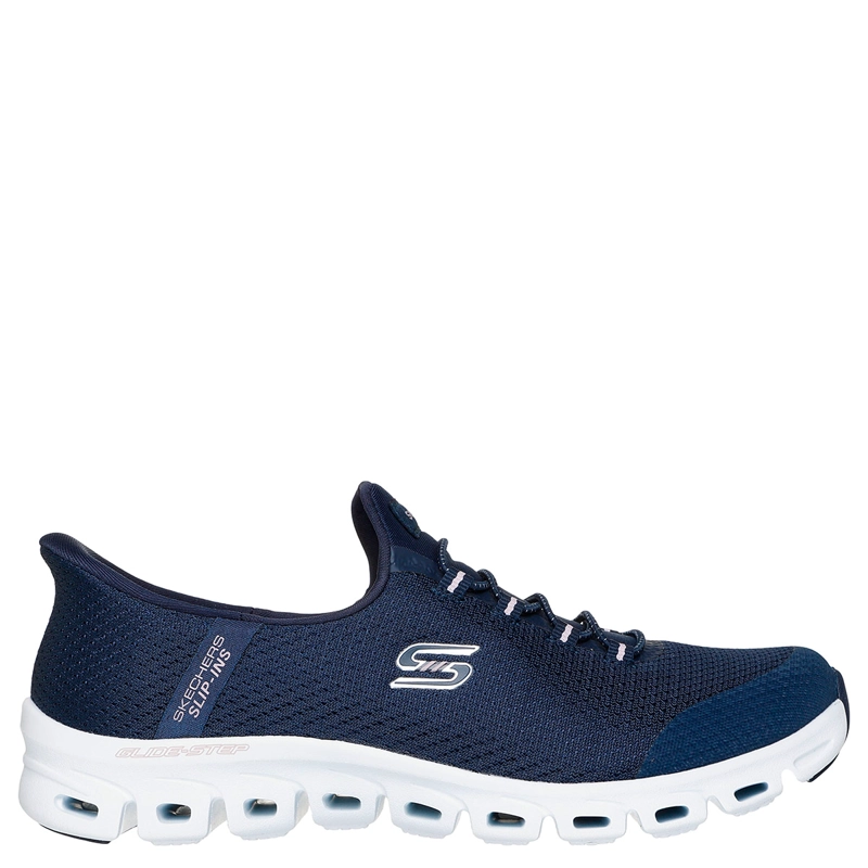 ZAPATILLAS MUJER SKECHERS CASUAL AZUL MARINO SLIP-INS GLIDE-STEP - 1